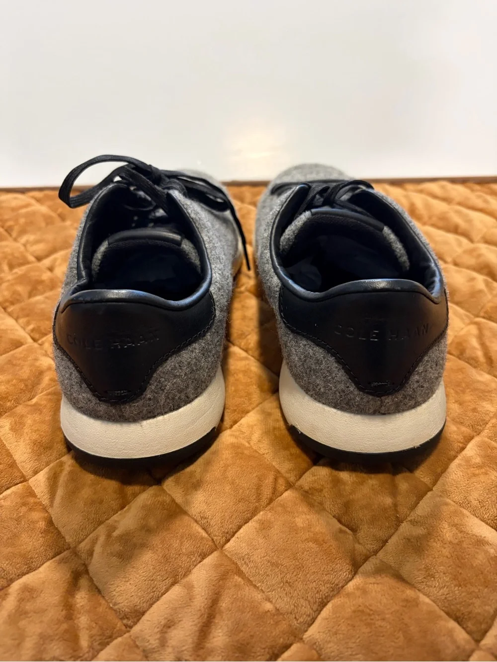Cole Haan Grandpro Gray Wool Casual Sneakers with Black Laces